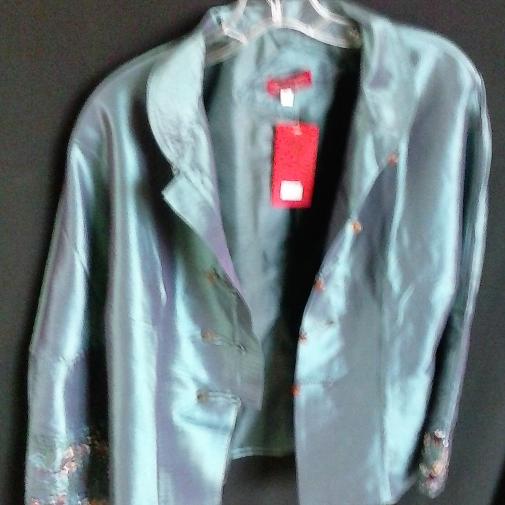 CHINESE IRIDESCENT BLUE JACKET